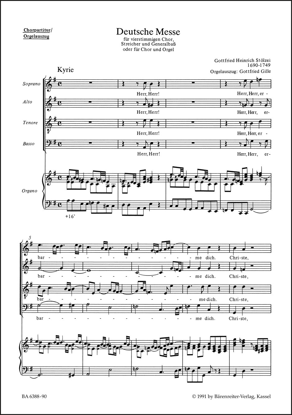 Anderes Coverbild Deutsche Messe. Kyrie / Herr, erbarme dich - Gloria / Ehre sei Gott in der Höhe