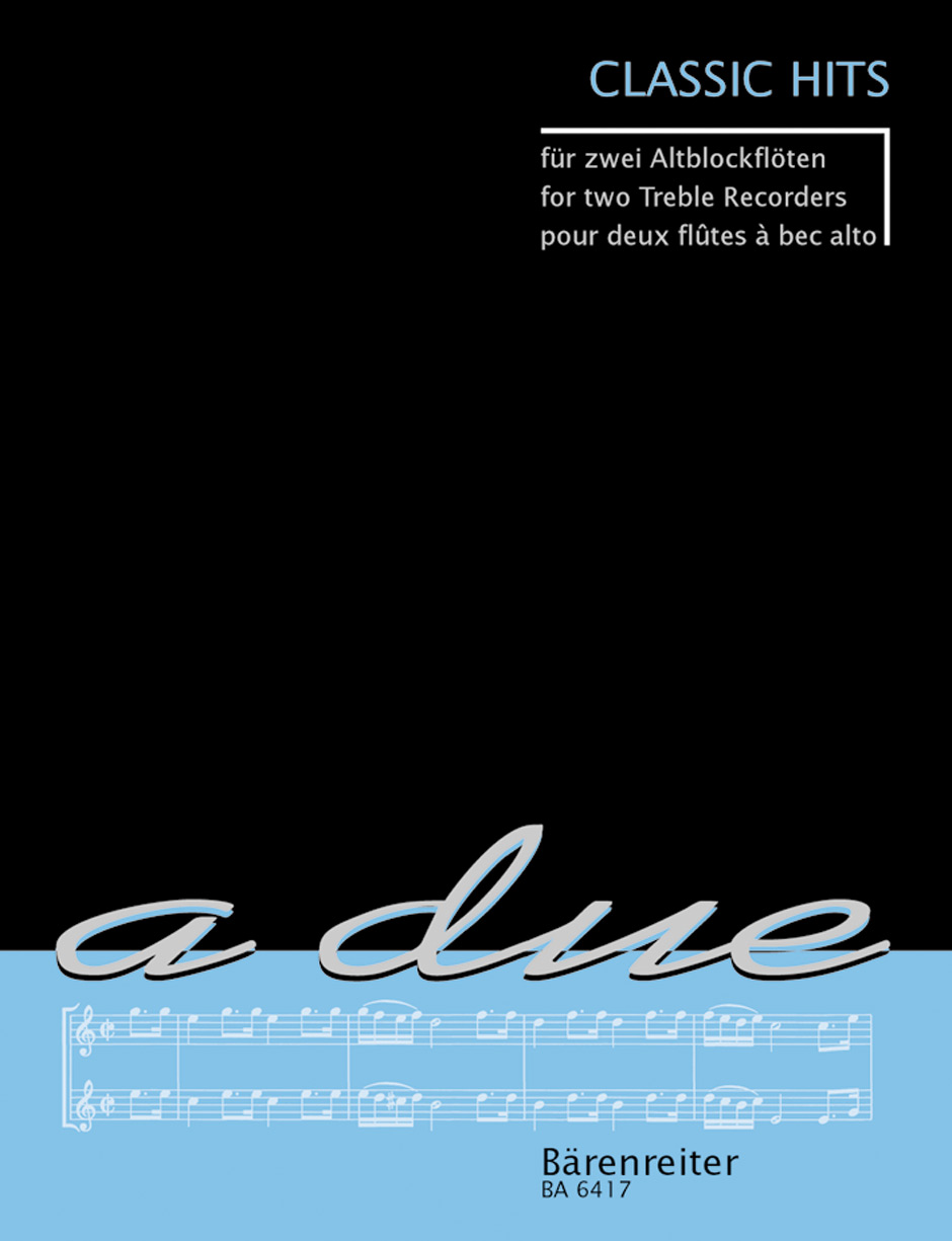 Vorderes Coverbild Classic Hits für zwei Altblockflöten