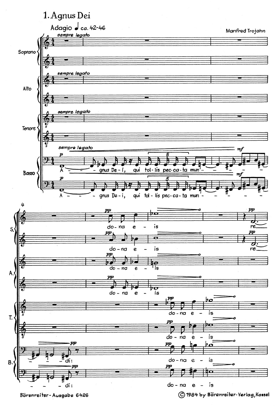 Anderes Coverbild Agnus Dei - Lux aeterna (1984)