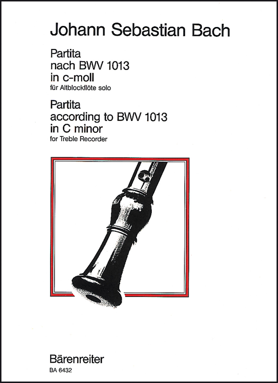 Vorderes Coverbild Partita für Altblockflöte solo c-Moll (original a-Moll) BWV 1013
