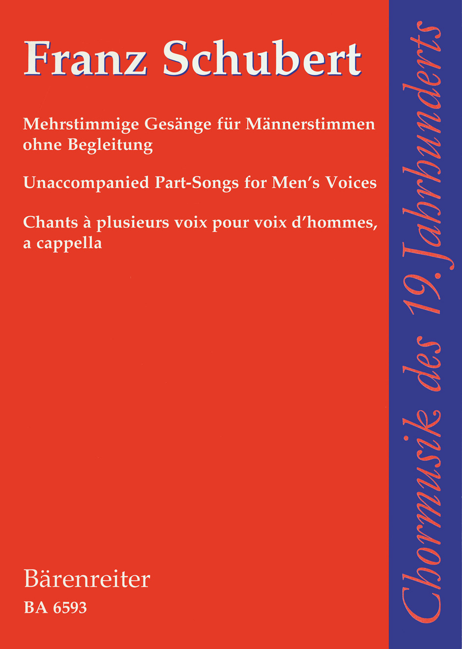 Vorderes Coverbild Mehrstimmige Gesänge für Männerstimmen