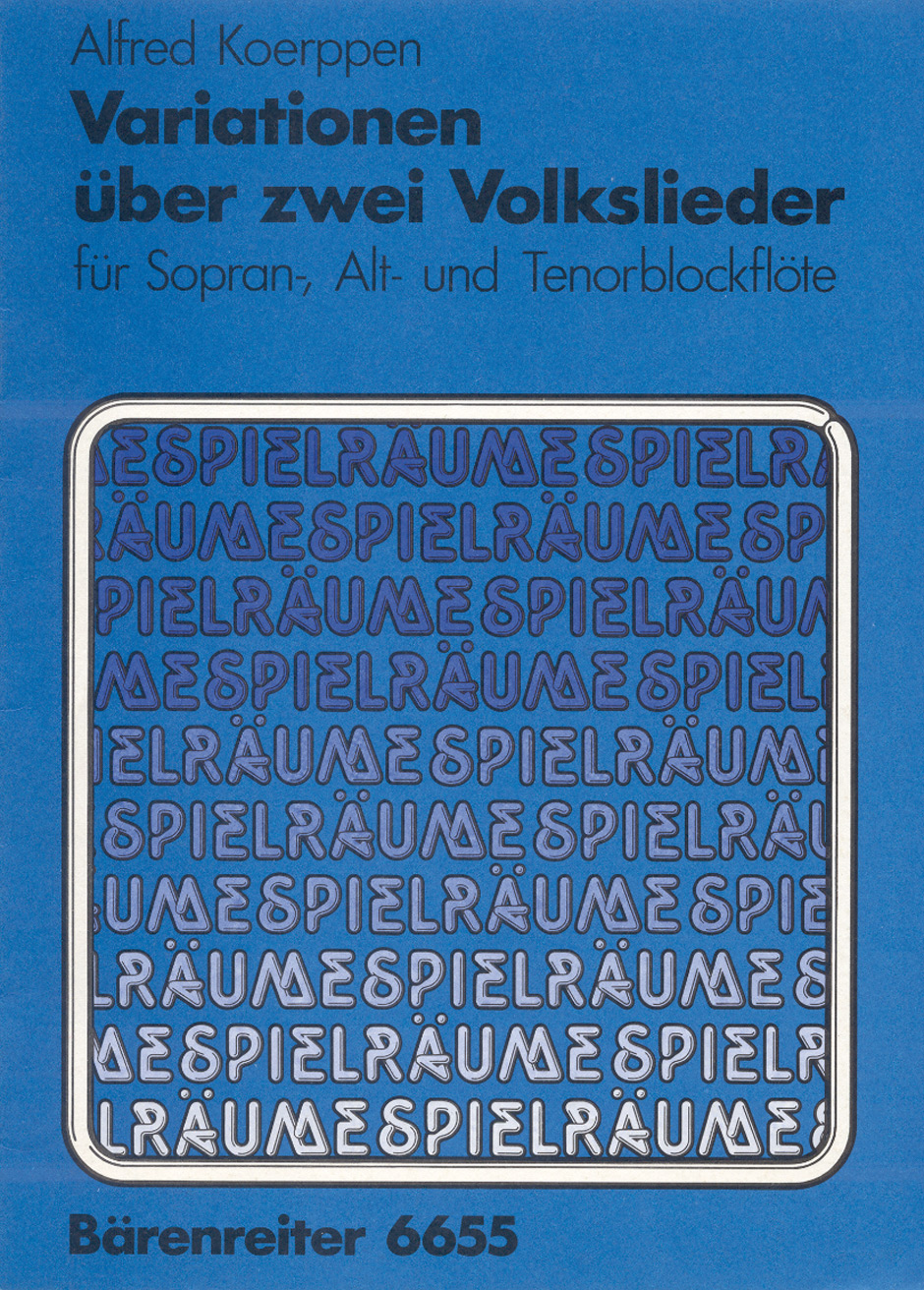 Vorderes Coverbild Variationen über zwei Volkslieder für 3 Blockflöten