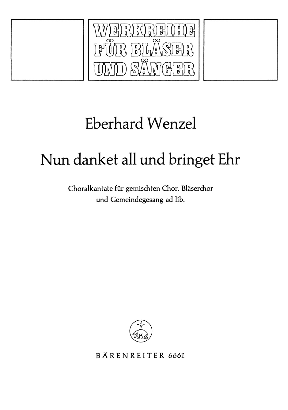 Vorderes Coverbild Nun danket all und bringet Ehr