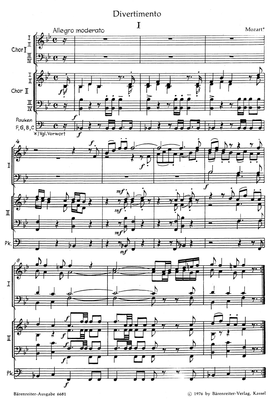Anderes Coverbild Divertimenti der Klassik. Zwei Satzfolgen von Wolfgang Amadeus Mozart und Joseph Haydn für Blechbläser