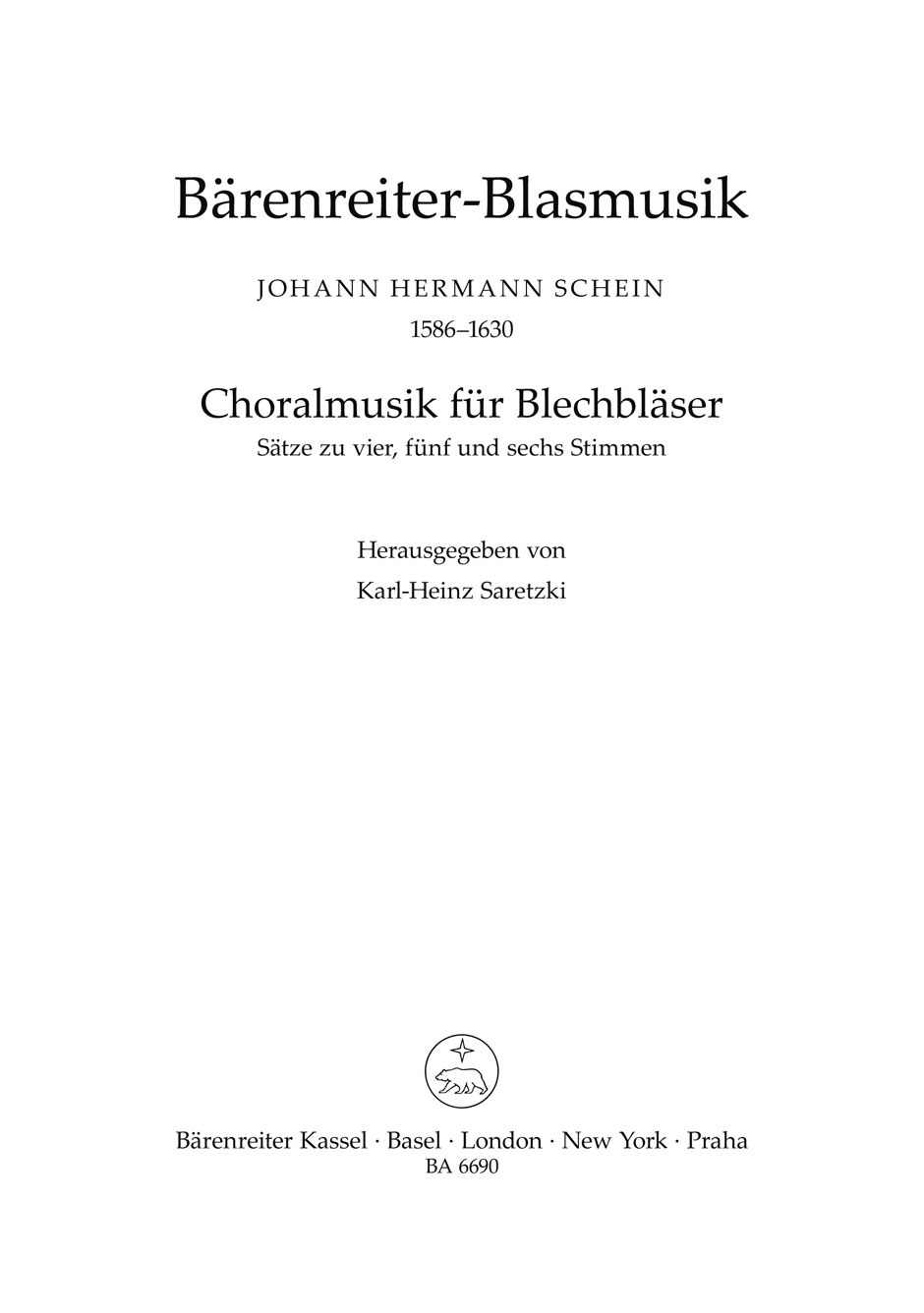 Vorderes Coverbild Choralmusik für Blechbläser (Posaunenchor)