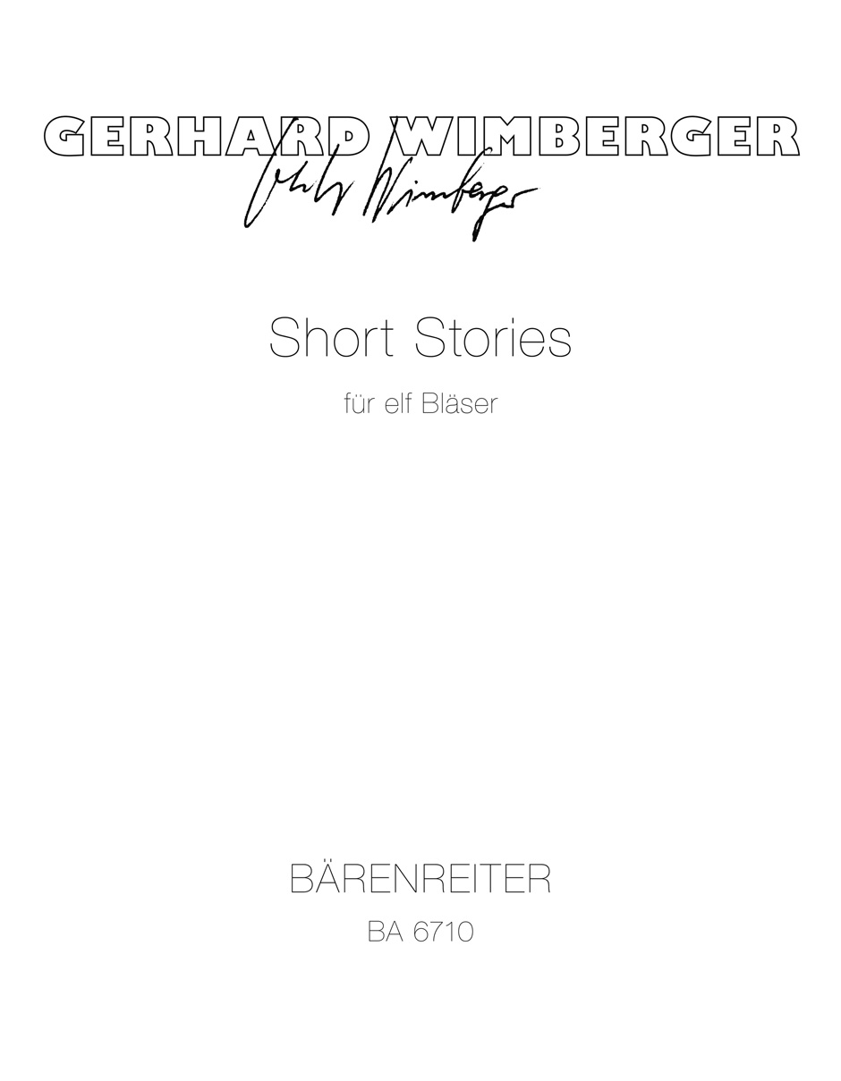 Vorderes Coverbild Short Stories für elf Bläser (1975)