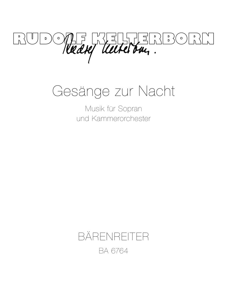 Vorderes Coverbild Gesänge zur Nacht (1978)