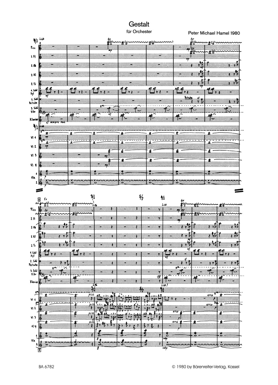 Vorderes Coverbild Gestalt für Orchester (1980)