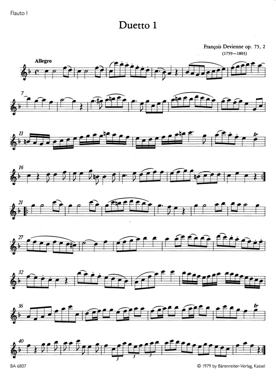 Anderes Coverbild Sechs Duette für zwei Flöten op. 75/2