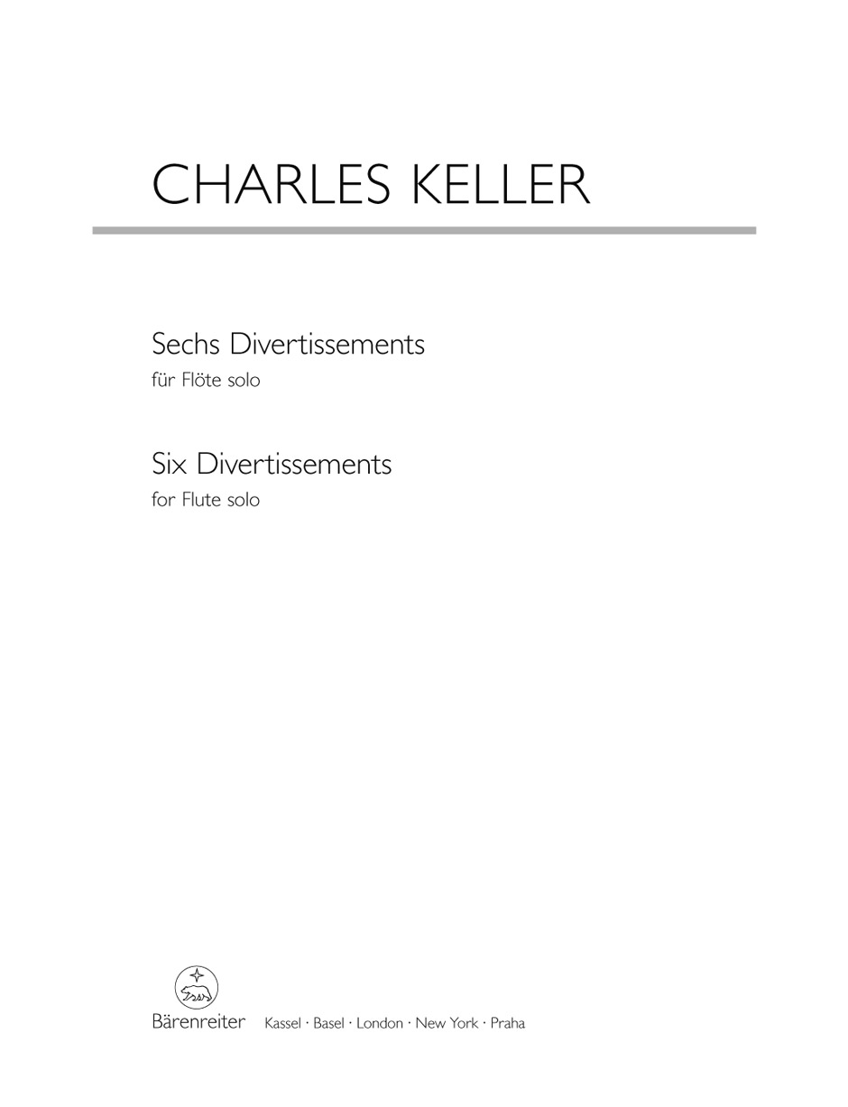 Vorderes Coverbild Sechs Divertissements für Flöte solo