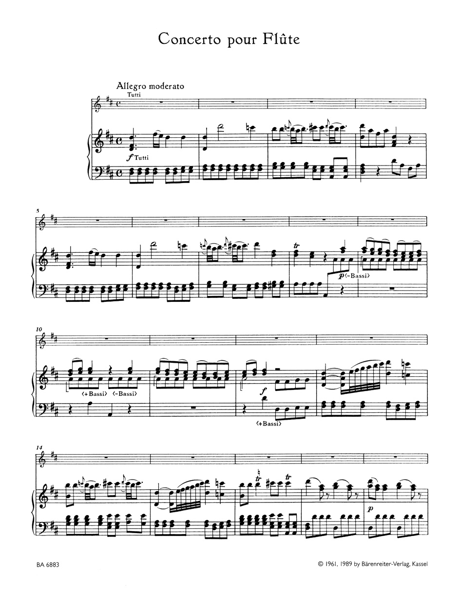 Anderes Coverbild Konzert für Flöte und kleines Streichorchester D-Dur op. 27