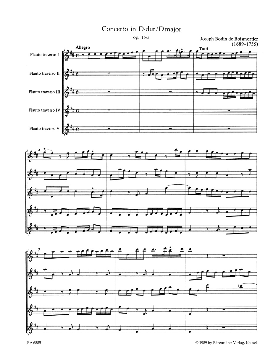 Anderes Coverbild Sechs Konzerte für fünf Flöten op. 15