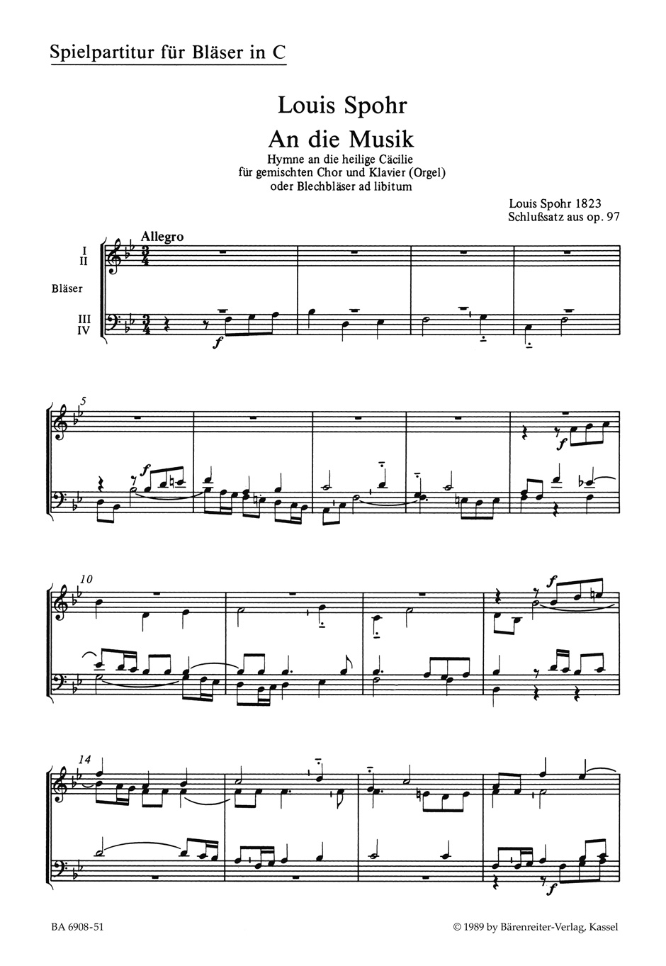 Vorderes Coverbild An die Musik (1823)