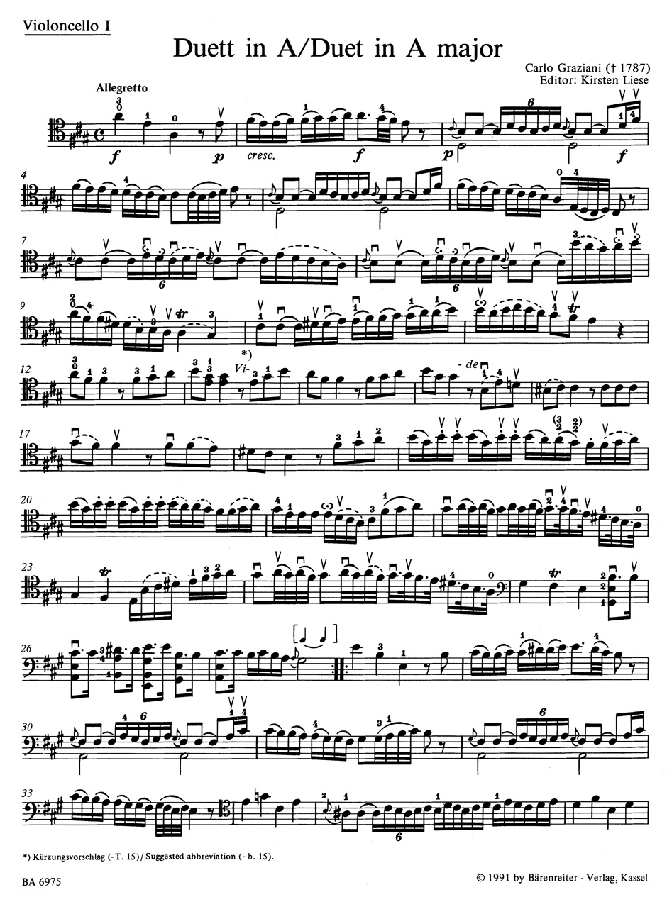 Anderes Coverbild Zwei Duette für Violoncelli
