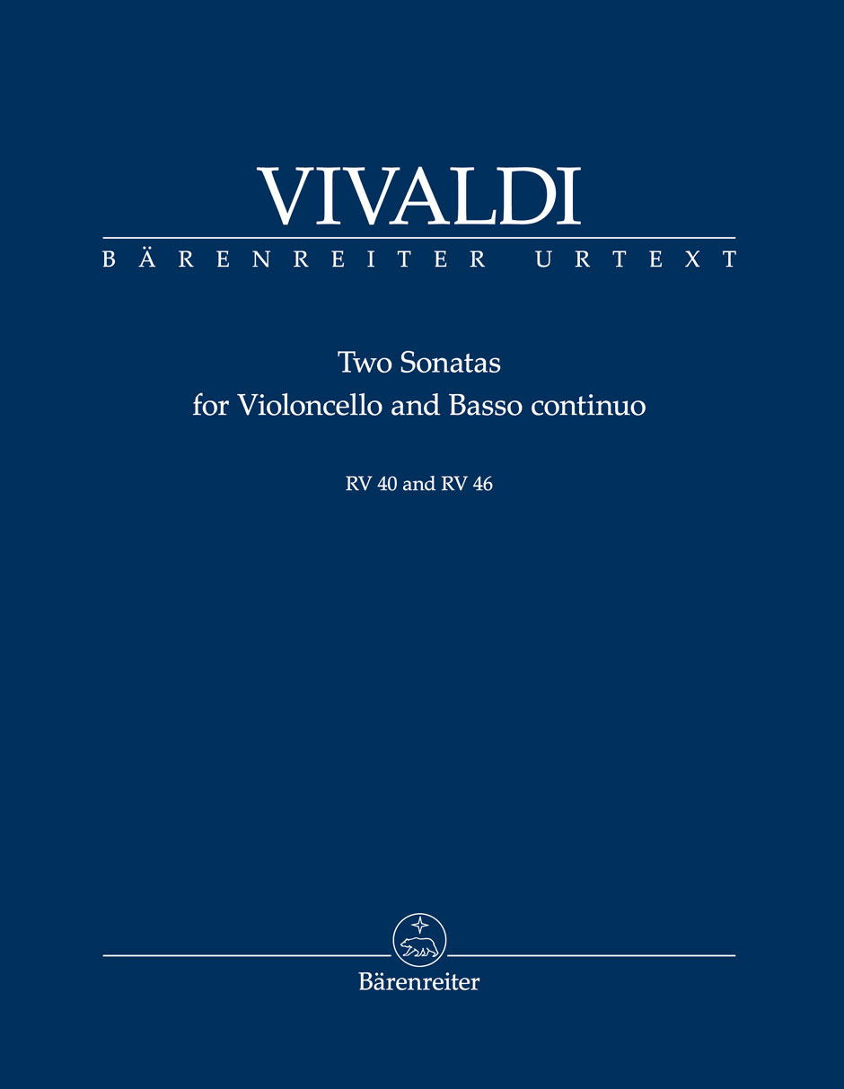 Vorderes Coverbild Zwei Sonaten für Violoncello and Basso contiuo RV 40, RV 46