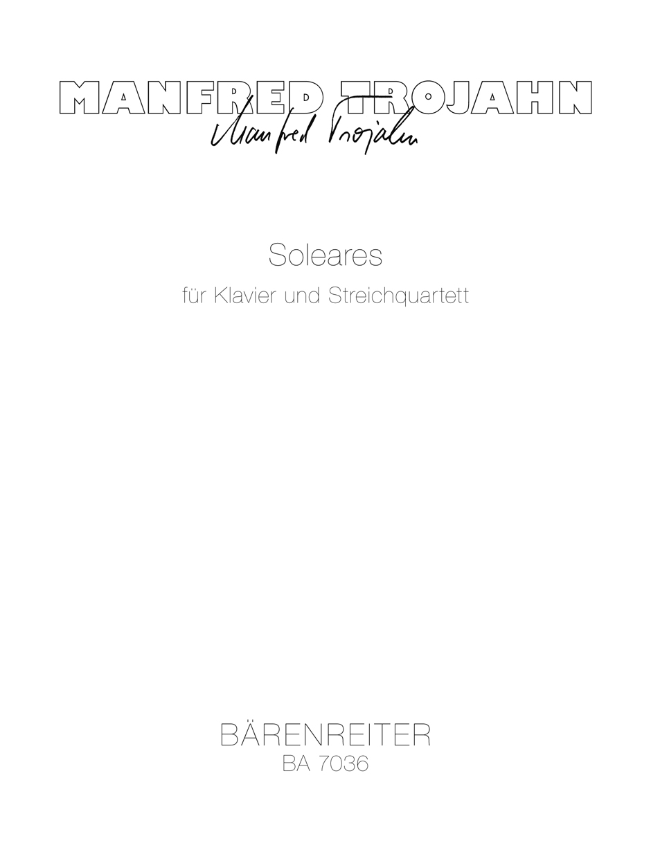 Vorderes Coverbild Soleares für Klavier und Streichquartett (1988)