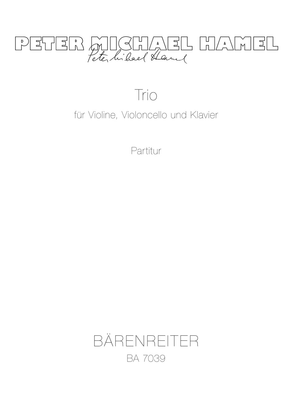 Vorderes Coverbild Trio für Violine, Violoncello und Klavier (1985)