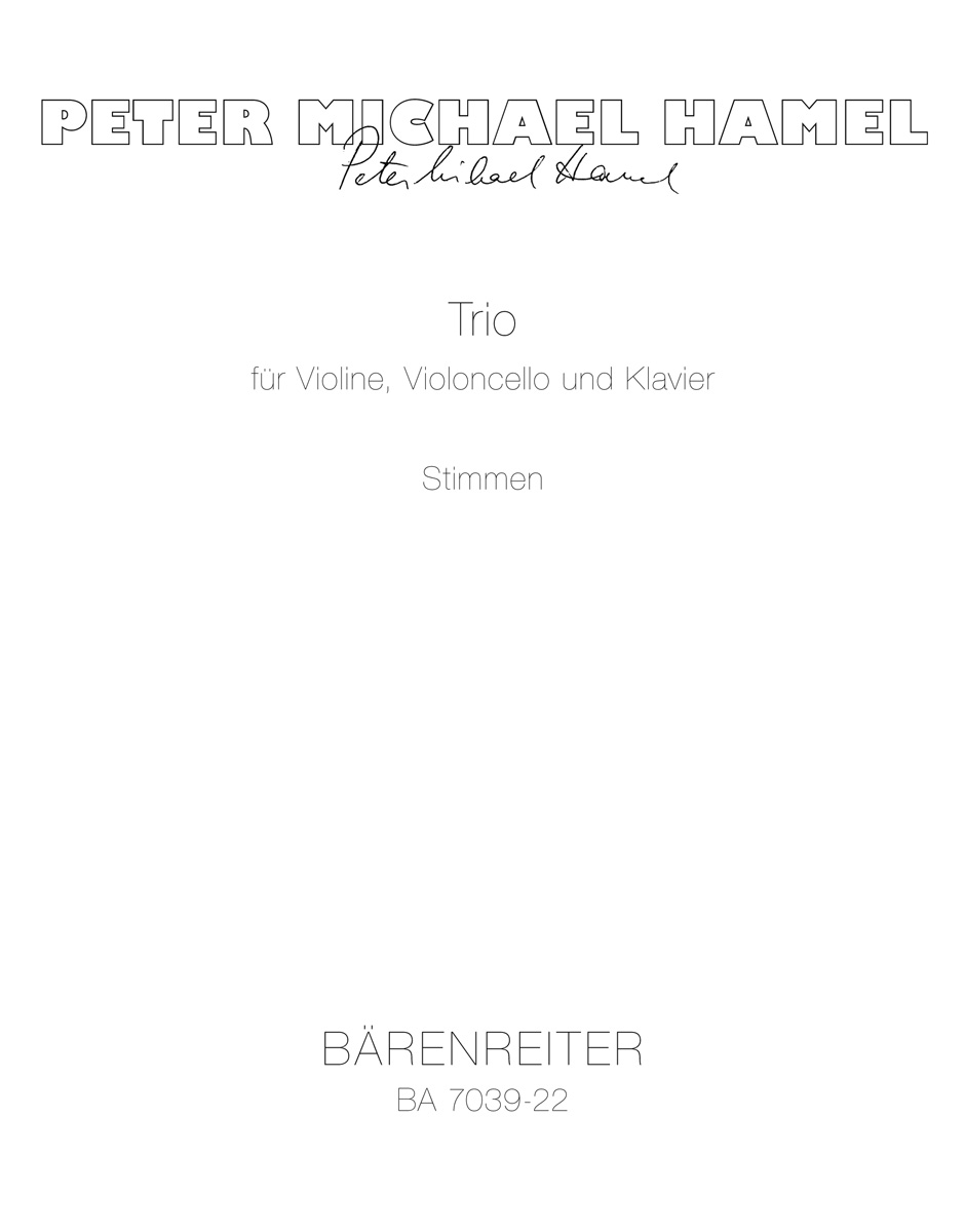 Vorderes Coverbild Trio für Violine, Violoncello und Klavier (1985)