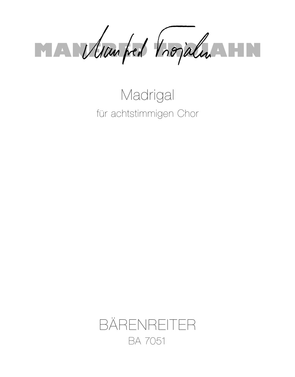 Vorderes Coverbild Madrigal für achtstimmigen Chor (1975)