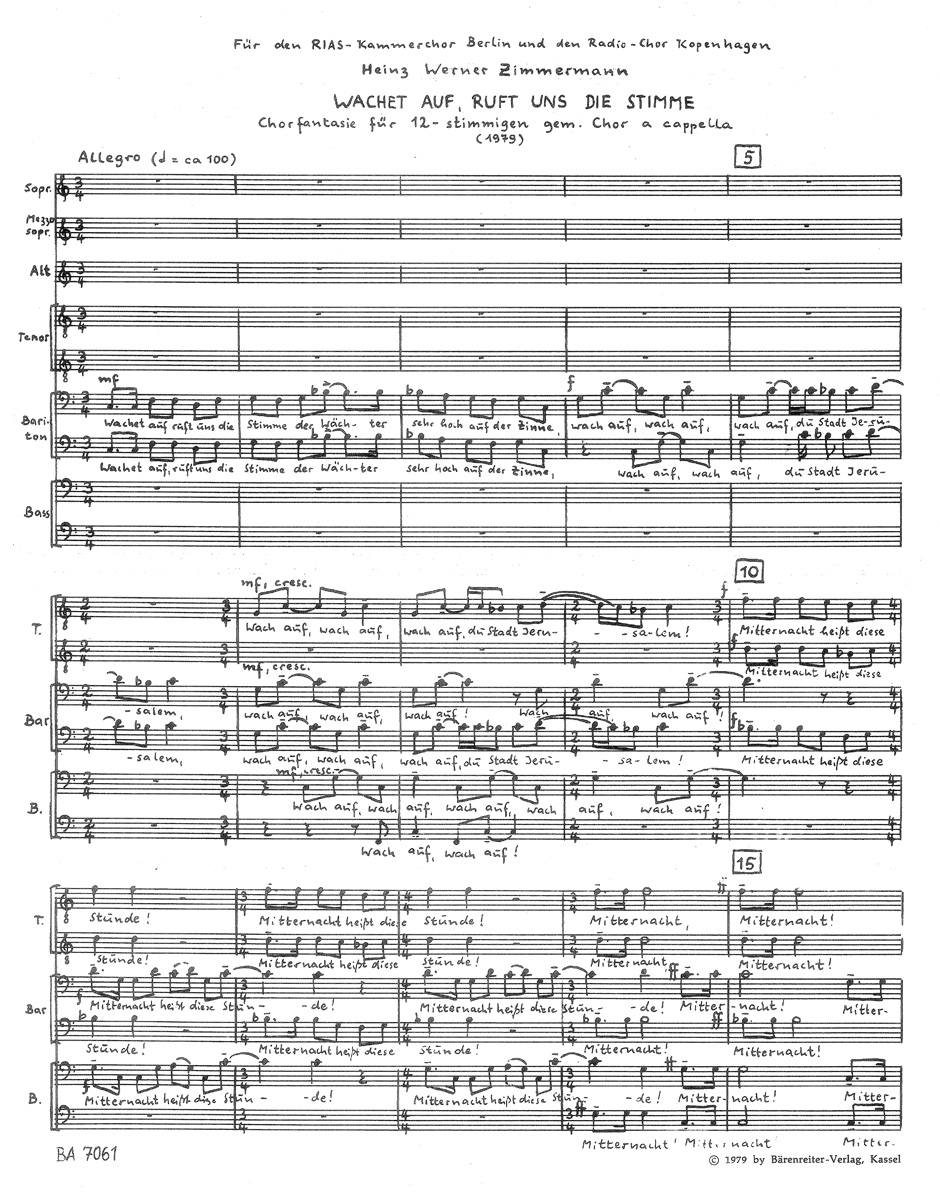 Anderes Coverbild Wachet auf, ruft uns die Stimme (1979)