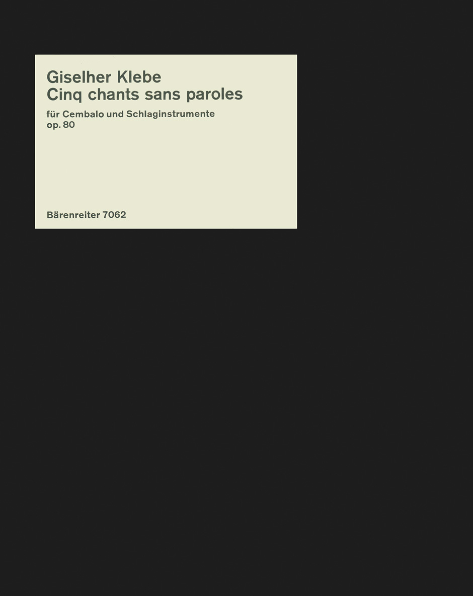 Anderes Coverbild Cinq chants sans paroles für 1 Spieler op. 80 (1978)