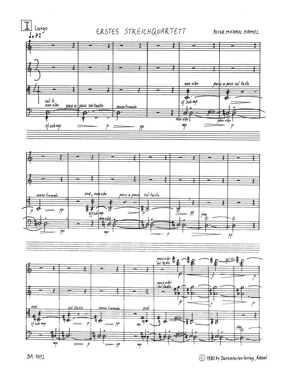 Anderes Coverbild Erstes Streichquartett (1980)