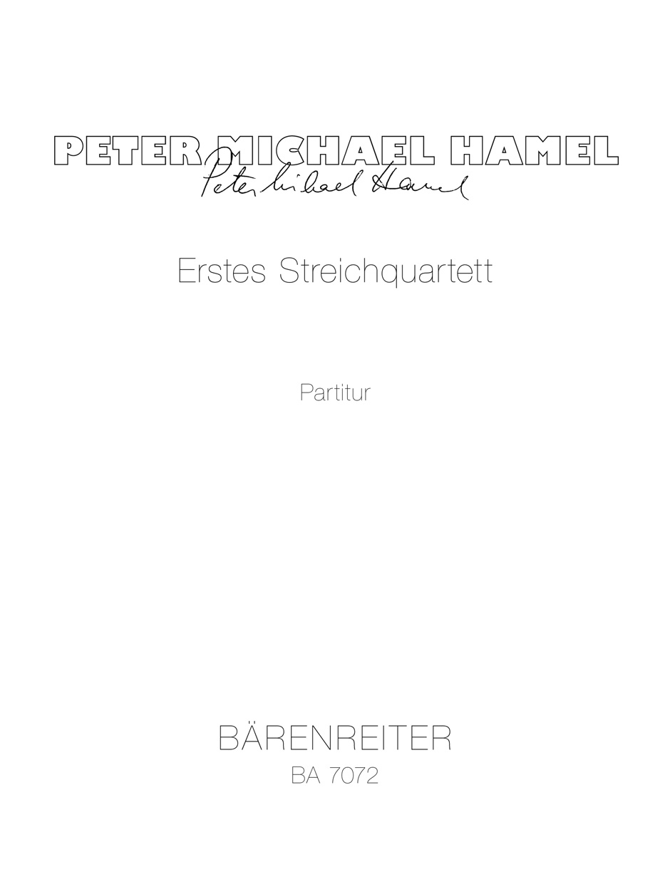 Vorderes Coverbild Erstes Streichquartett (1980)