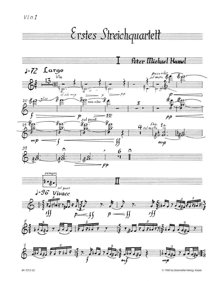 Anderes Coverbild Erstes Streichquartett (1980)