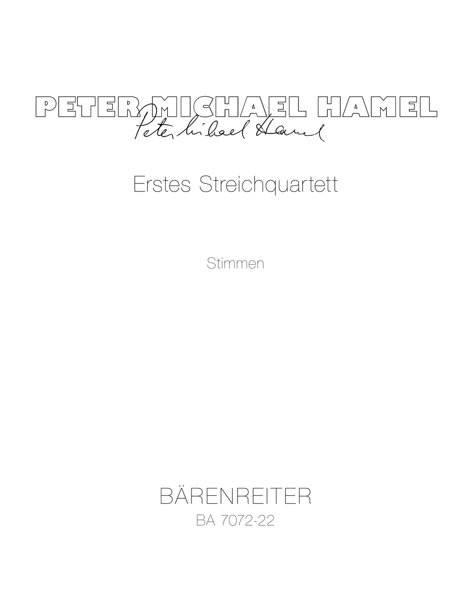 Vorderes Coverbild Erstes Streichquartett (1980)