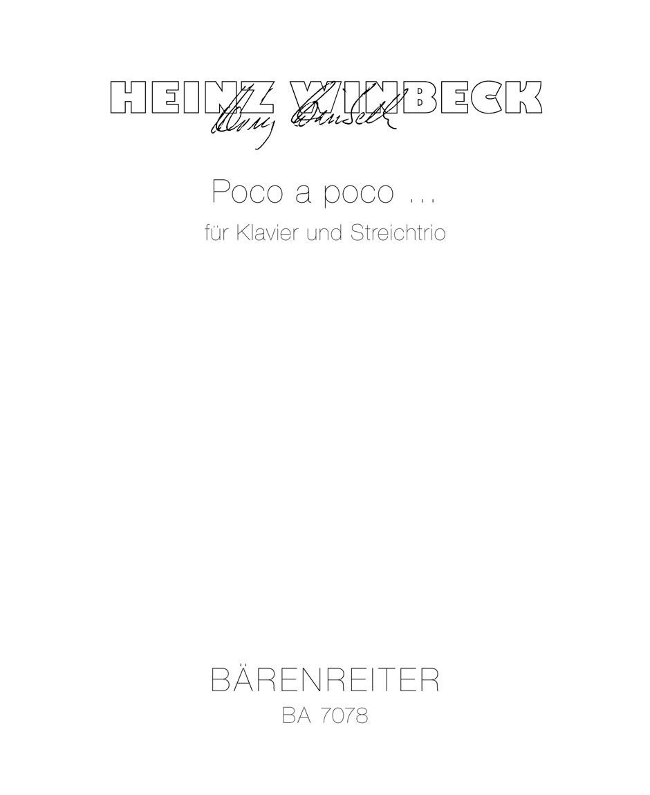 Vorderes Coverbild Poco a poco ... für Klavier und Streichtrio (1974)
