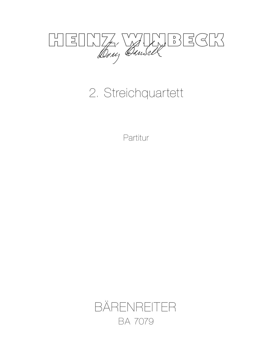 Vorderes Coverbild Streichquartett Nr. 2 "Tempi notturni" (1979)