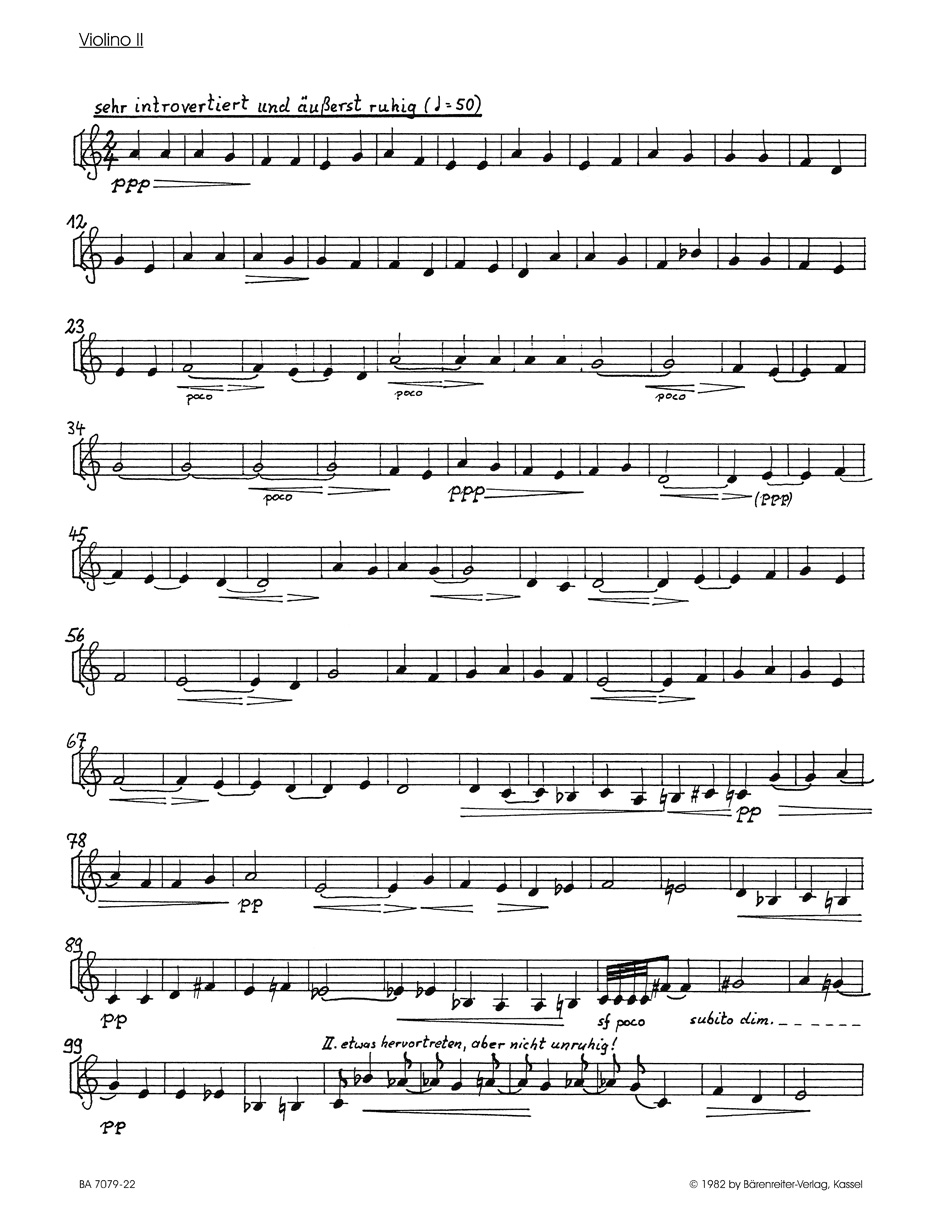 Anderes Coverbild Streichquartett Nr. 2 "Tempi notturni" (1979)