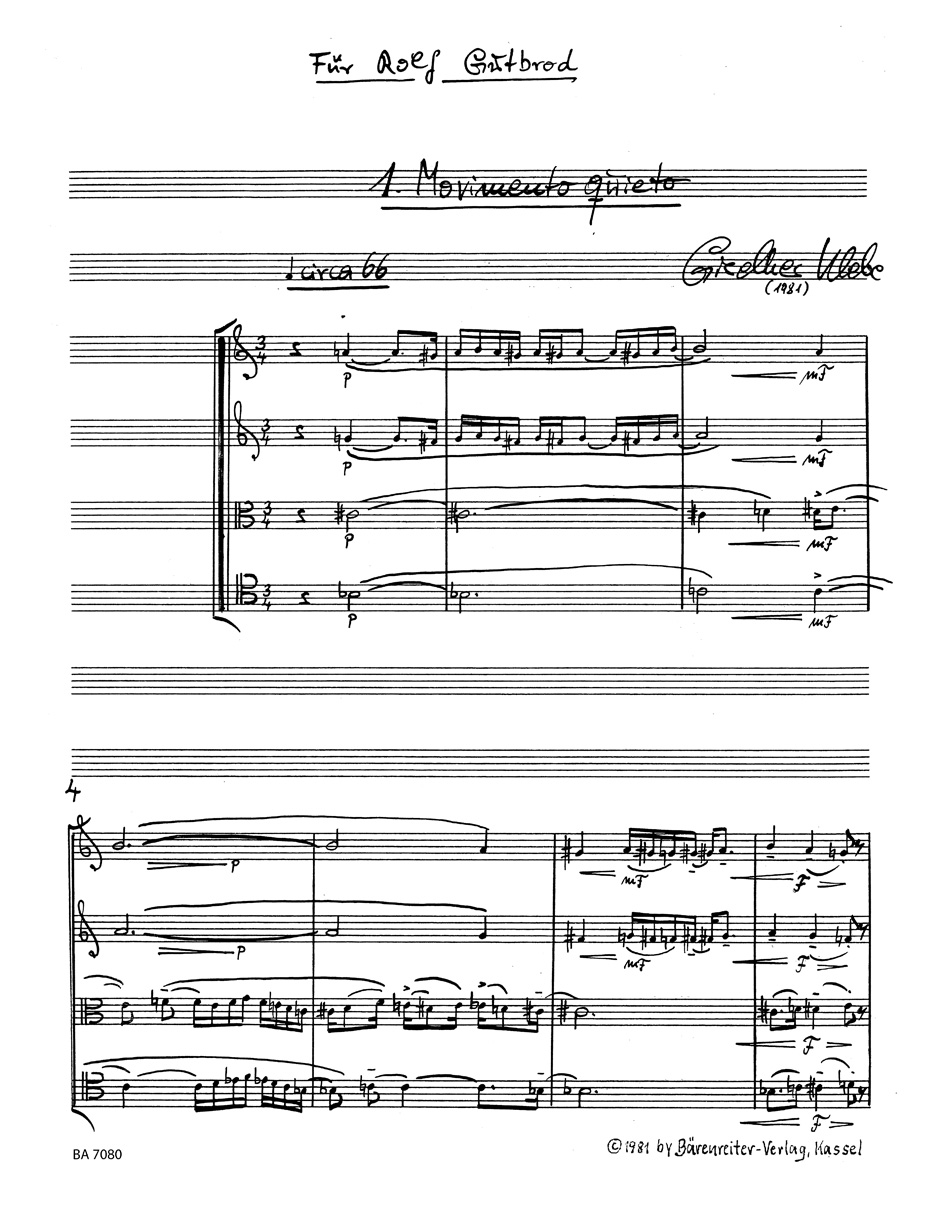 Anderes Coverbild Streichquartett Nr. 3 op. 87 (1981)