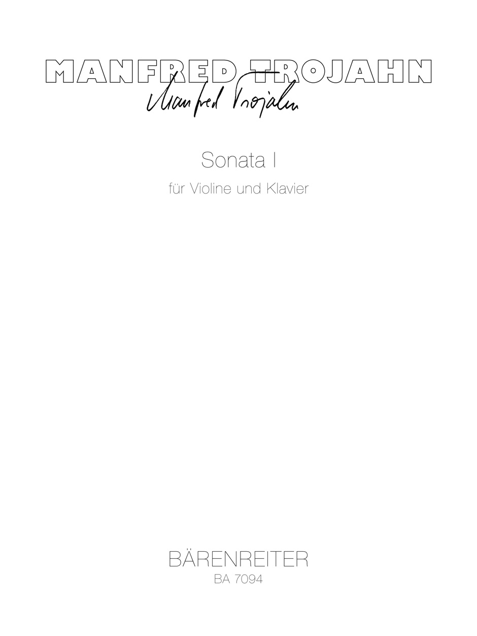 Vorderes Coverbild Sonata I für Violine und Klavier (1983)