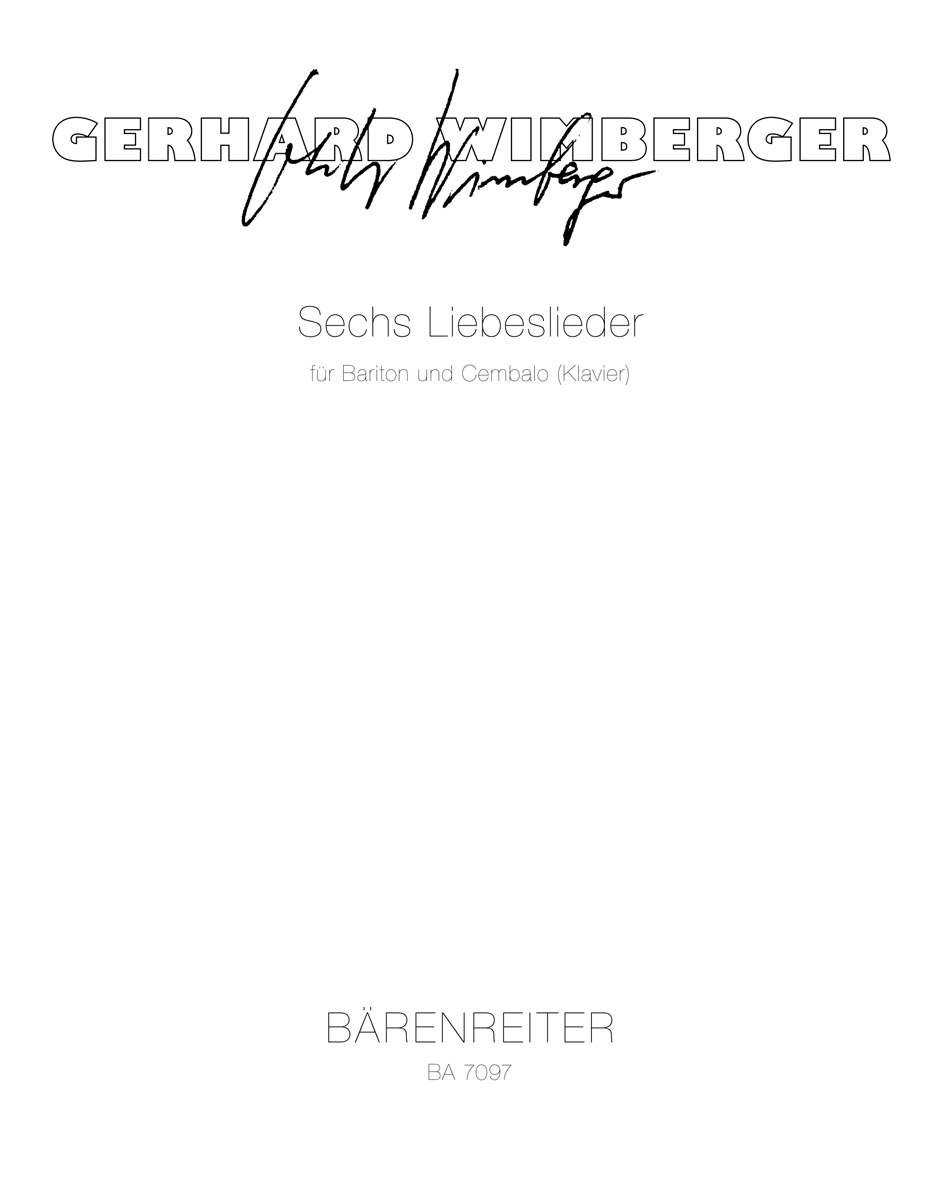 Vorderes Coverbild Sechs Liebeslieder (1980)