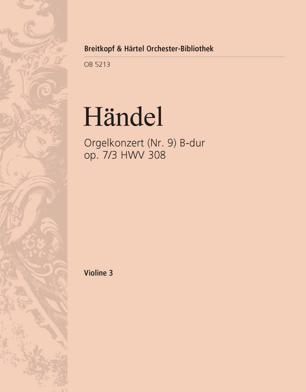 Vorderes Coverbild Orgelkonzert (Nr. 9) B-dur op. 7/3 HWV 308