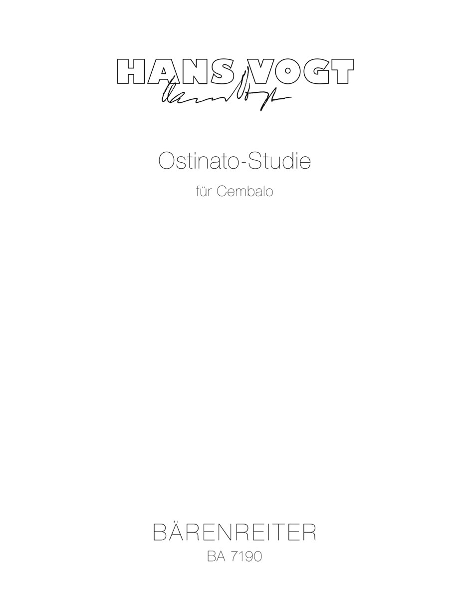 Vorderes Coverbild Ostinato Studie für Cembalo (1985)