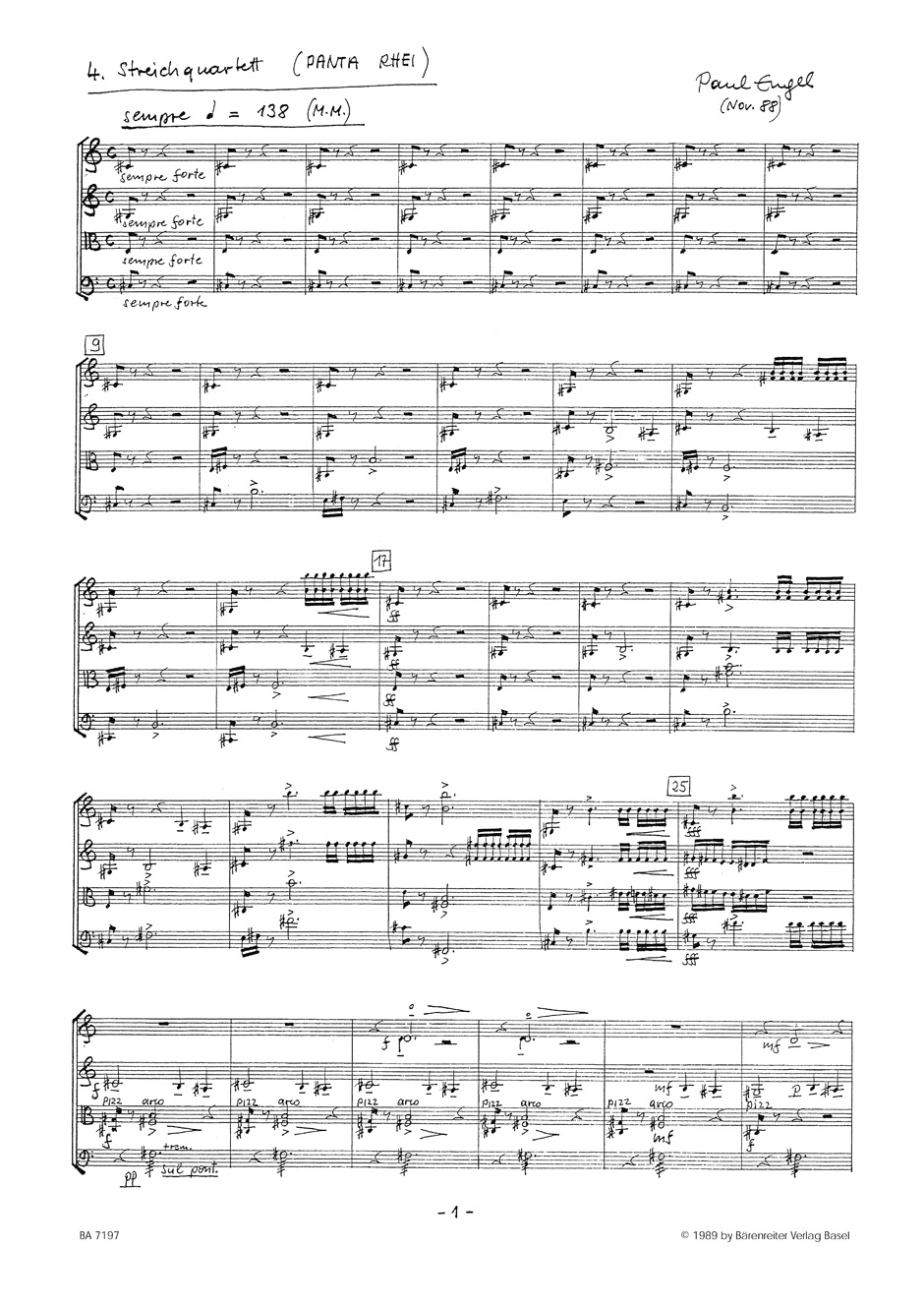 Anderes Coverbild 4. Streichquartett (1988)