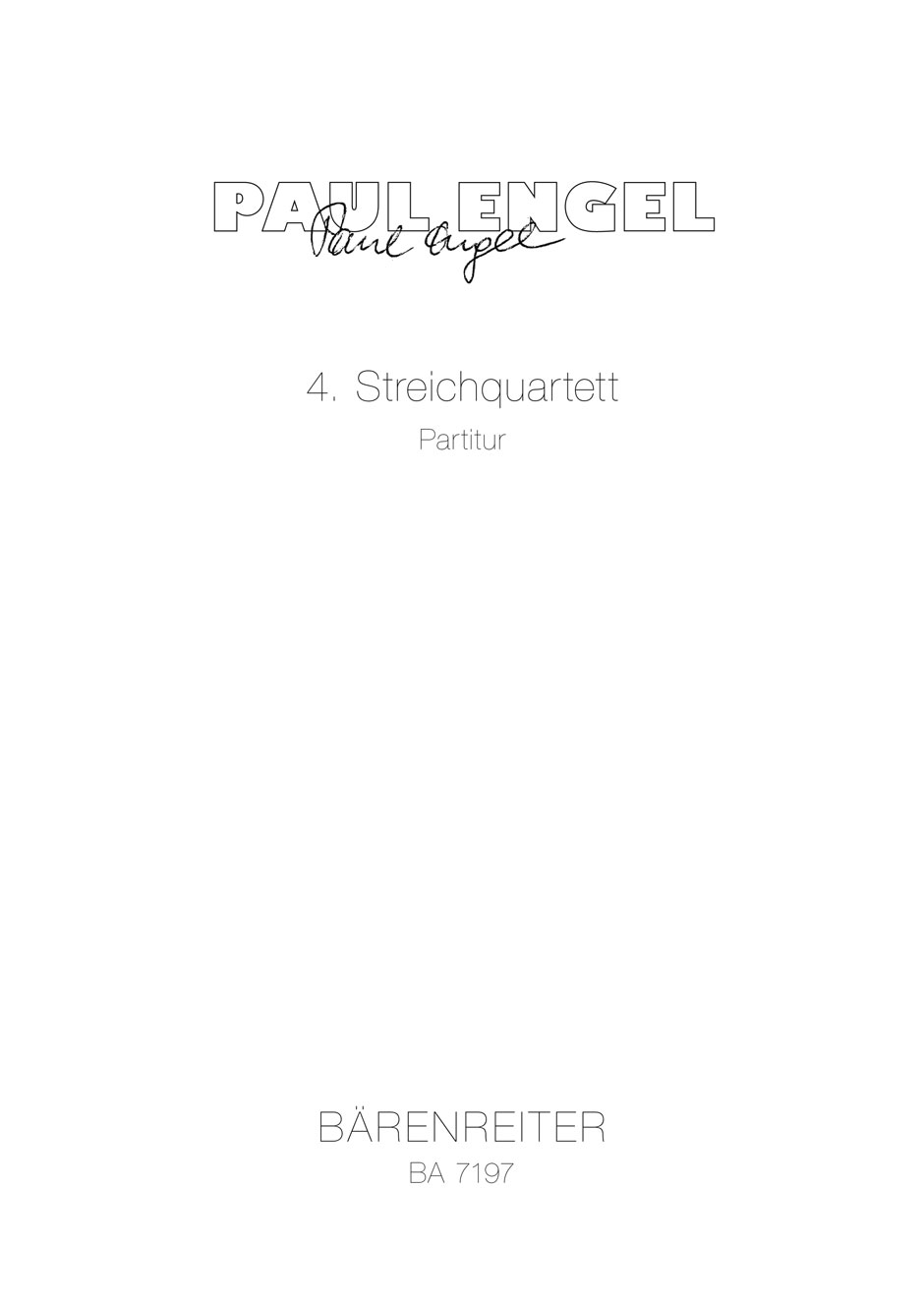 Vorderes Coverbild 4. Streichquartett (1988)