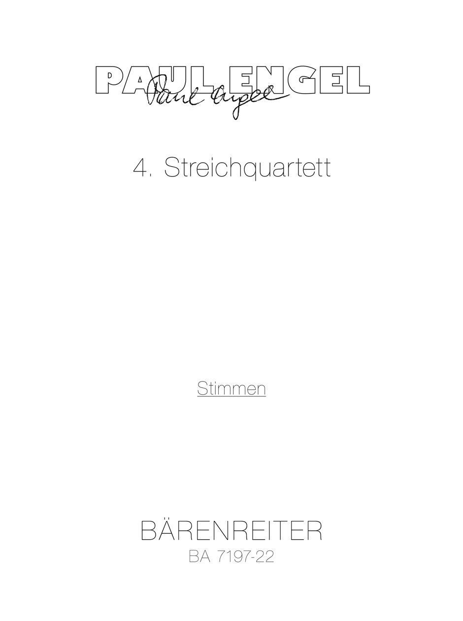 Vorderes Coverbild 4. Streichquartett (1988)