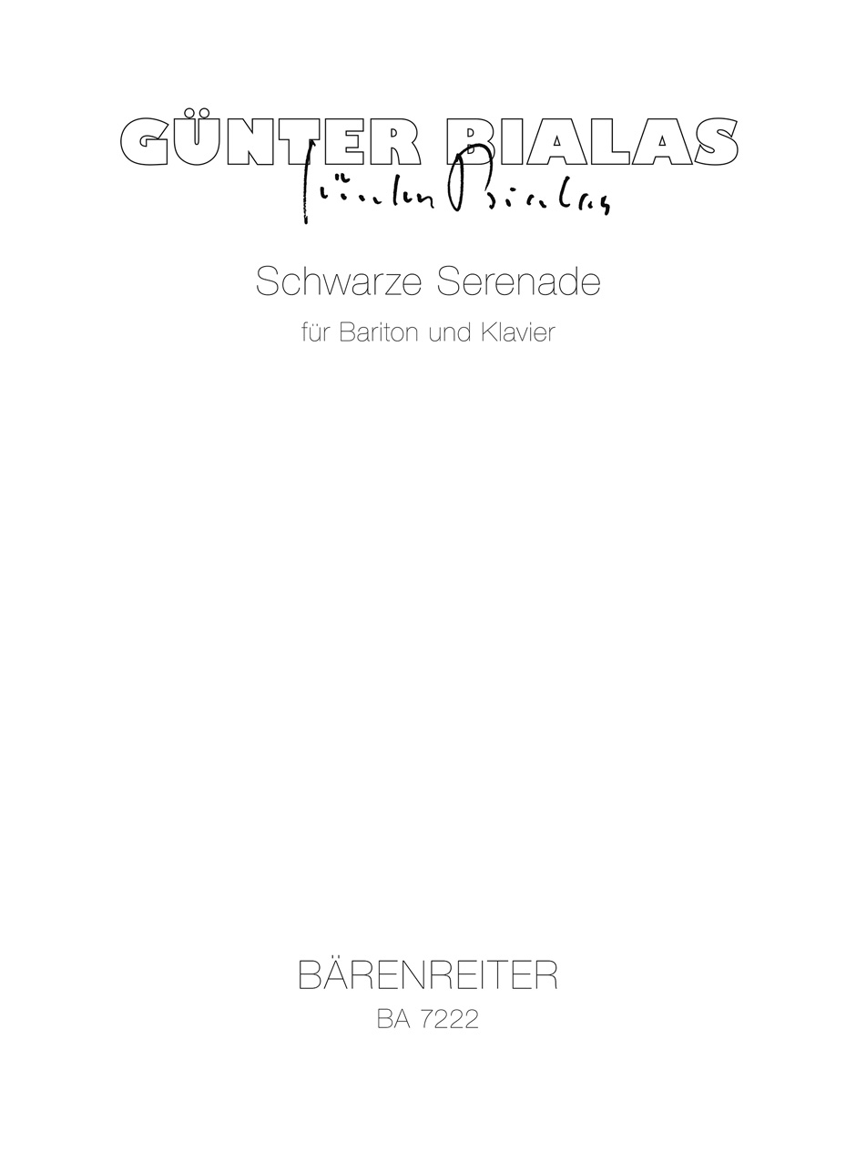 Vorderes Coverbild Schwarze Serenade (1989)