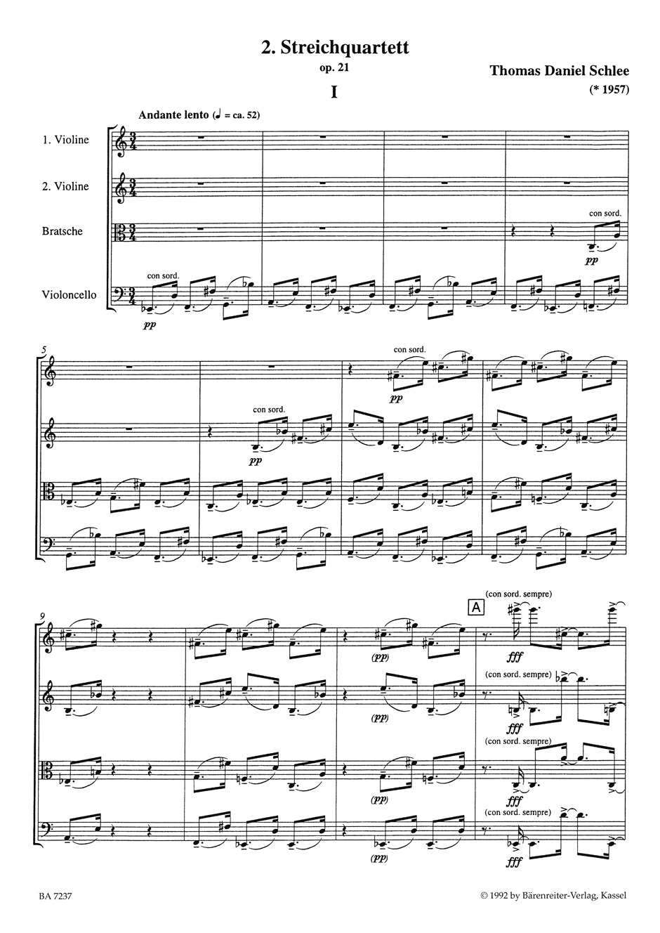 Anderes Coverbild Streichquartett Nr. 2 op. 21 (1983–1985 (rev. 1997))