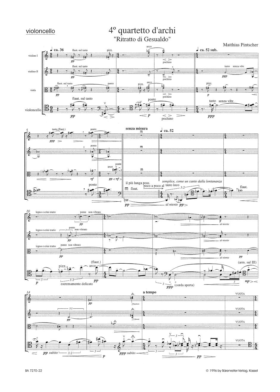 Anderes Coverbild 4. quartetto d'archi - Ritratto di Gesualdo (1992)
