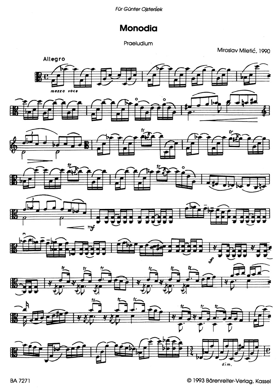 Anderes Coverbild Monodia per Viola sola (1990)