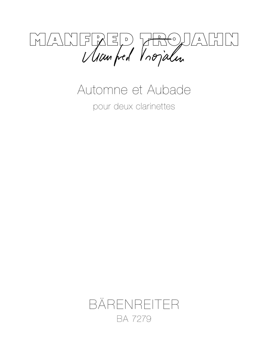 Vorderes Coverbild Automne et Aubade pour deux clarinettes (1992)