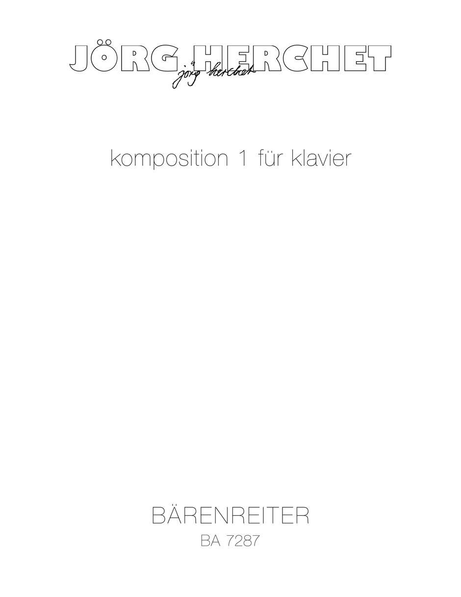 Vorderes Coverbild Komposition 1 für Klavier (1991)