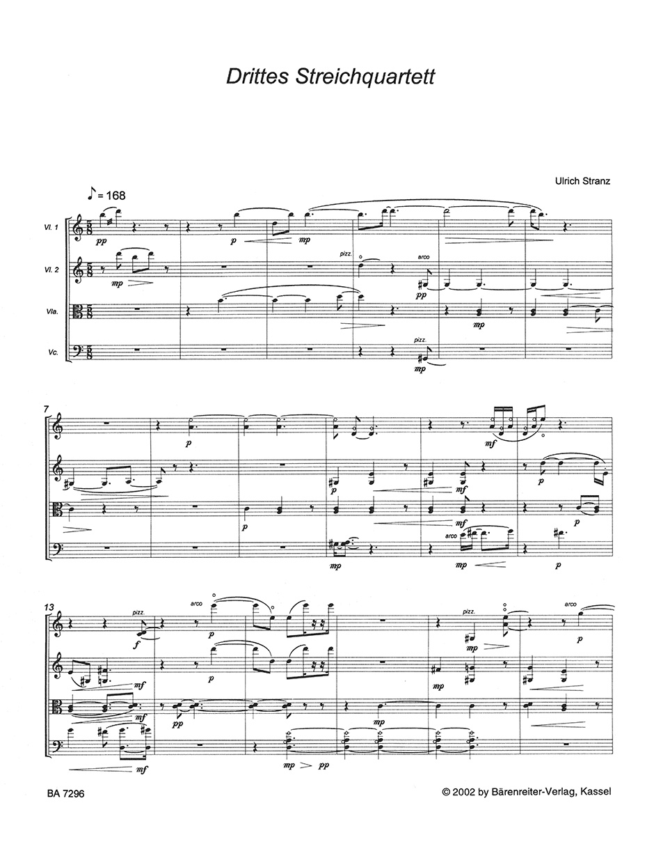 Anderes Coverbild Streichquartett Nr. 3 (1993/1997)