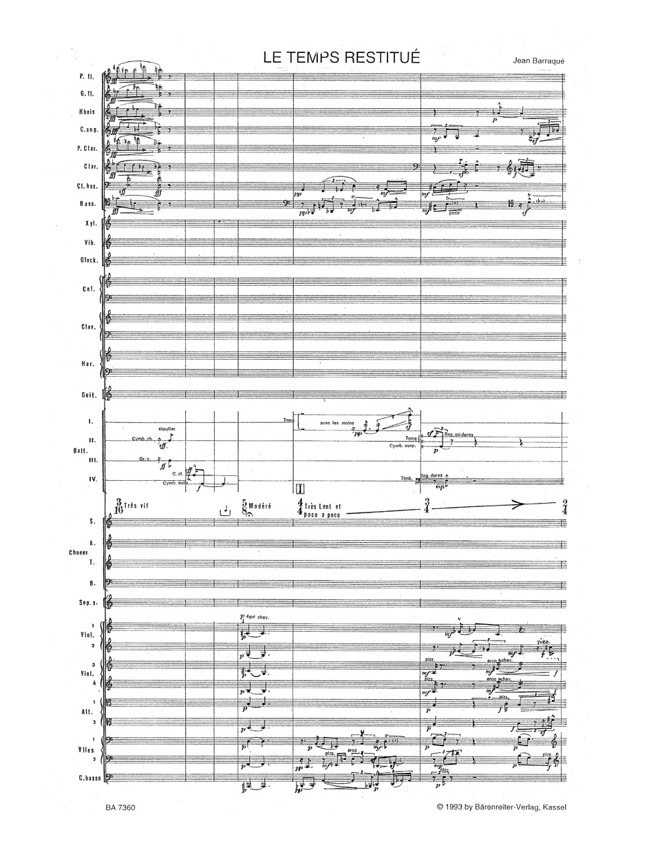 Anderes Coverbild Le temps restitué pour soprano, chœur et orchestre (1956/1957 / 1967/1968)