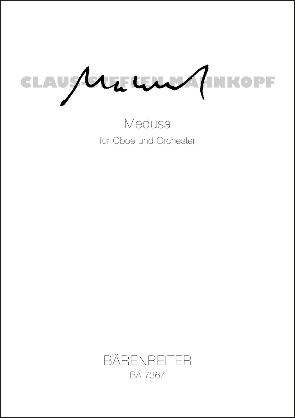 Vorderes Coverbild Medusa für Oboe und Orchester