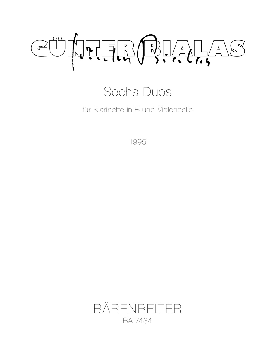 Vorderes Coverbild Sechs Duos für Klarinette in B und Violoncello (1995)